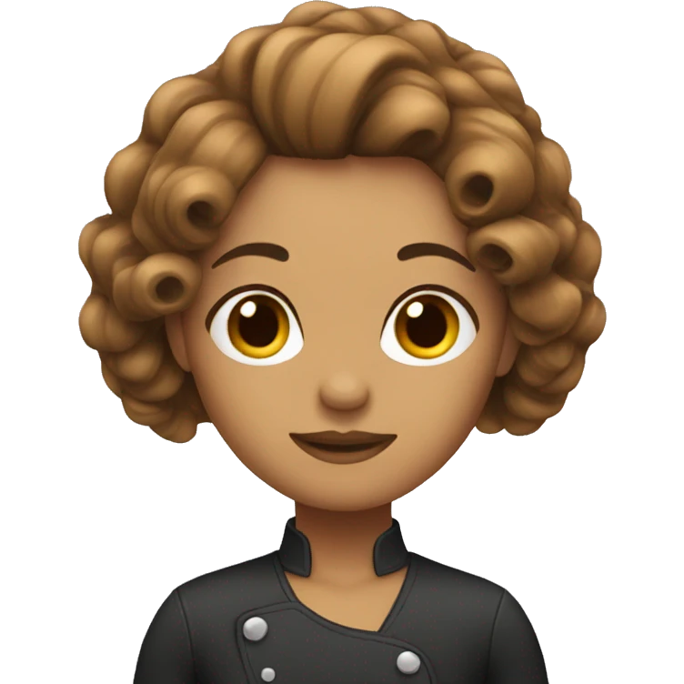 hairstylist with brown hair  emoji