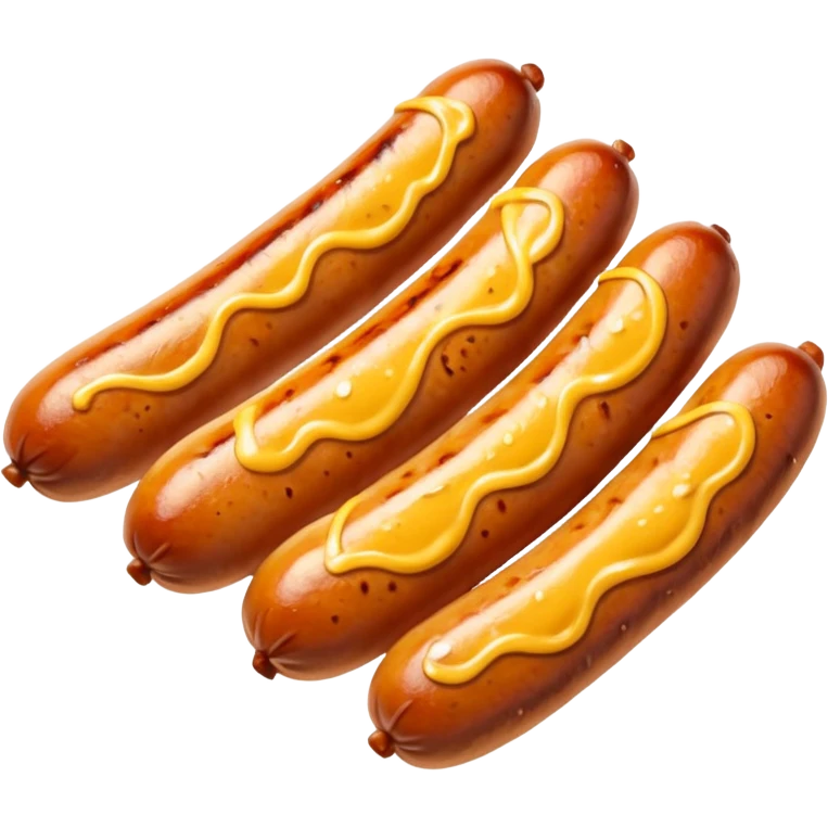 small sausages with mustard emoji