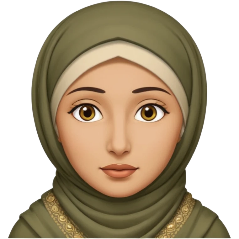 ancient hijab woman with earrring emoji