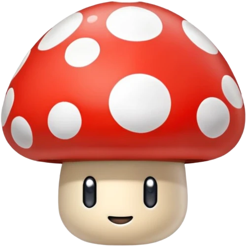 Super Mario red mushroom with white spots emoji