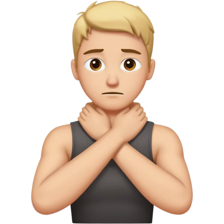 Got mad math arms crossed and hands on neck emoji