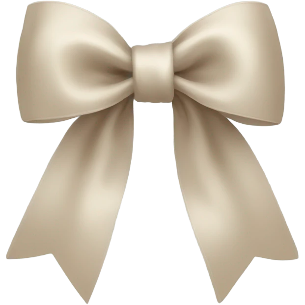 Beige bow emoji