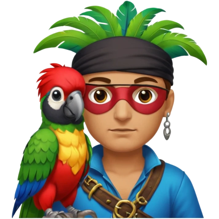pirate and parrot emoji