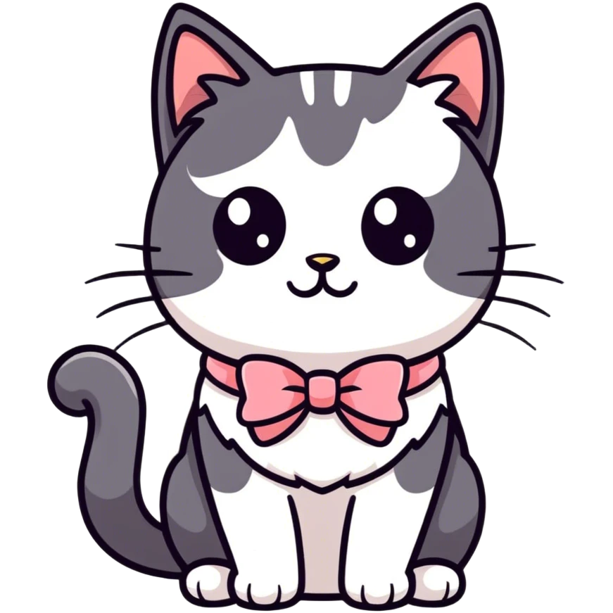 Cat with bow emoji