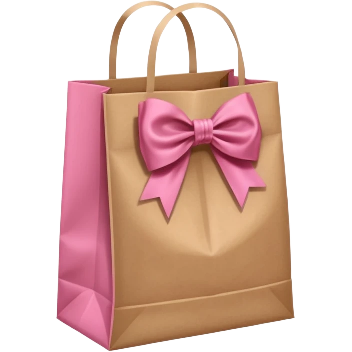 Bolsa de papel con manija y coquette emoji