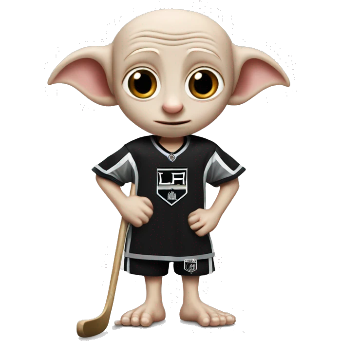 Dobby in La kings hockey jersey emoji