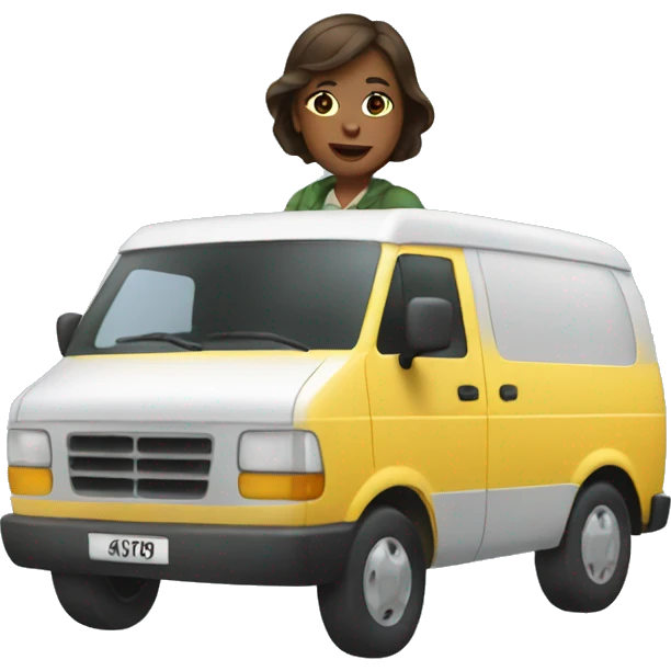 Women driving a van emoji