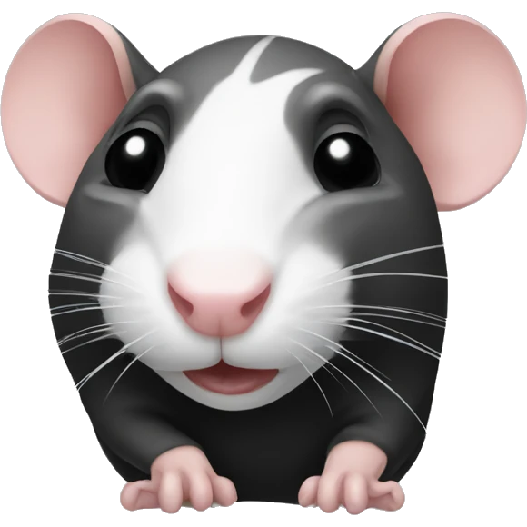black and white rat emoji