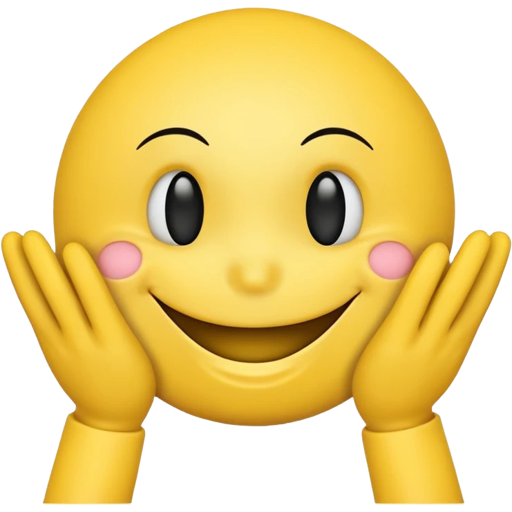 smily face with hands  emoji