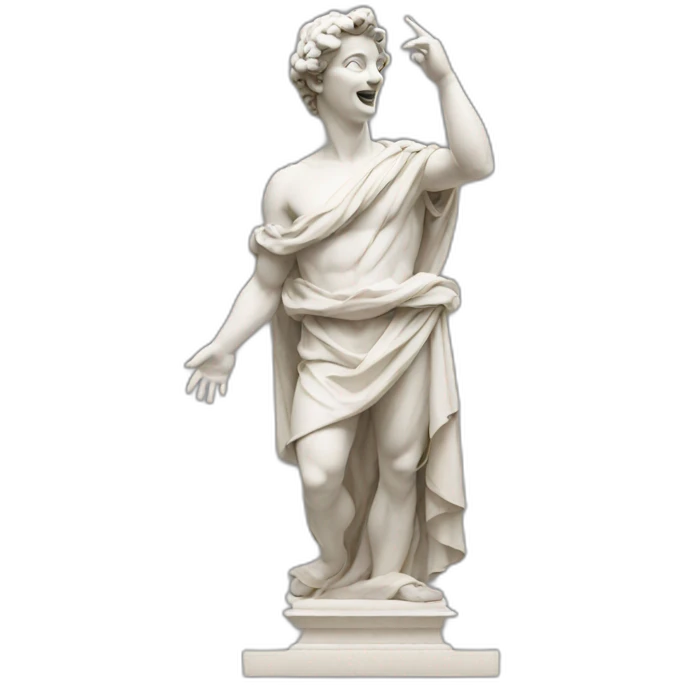 italian statue speaking gestures emoji