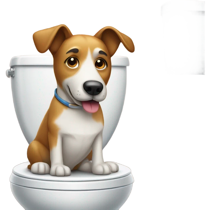 Dog on toilet emoji
