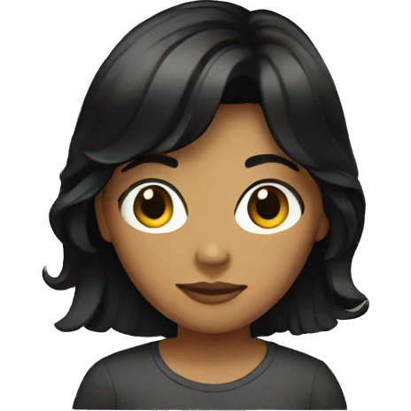 black hair emoji