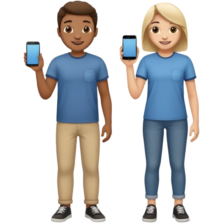 two friends, full body emoji