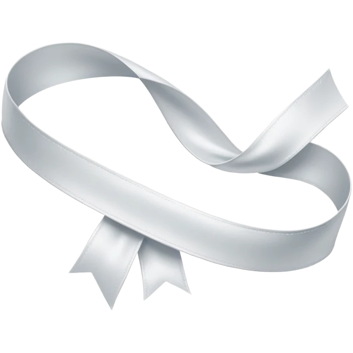 create a white ribbon banner emoji