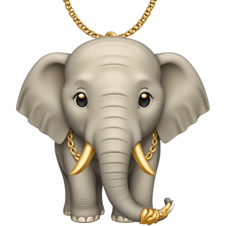 elephant wearing necklace emoji