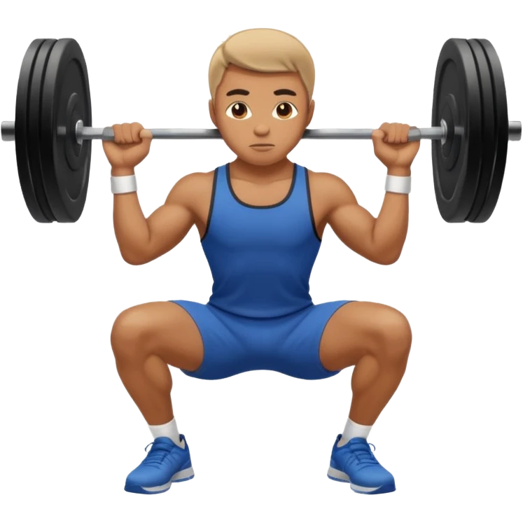 man doing squats emoji