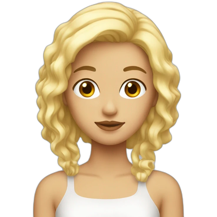 Chica rubia con pelo blanco clara emoji