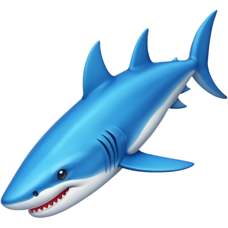 Un tiburón con zapatos azules emoji