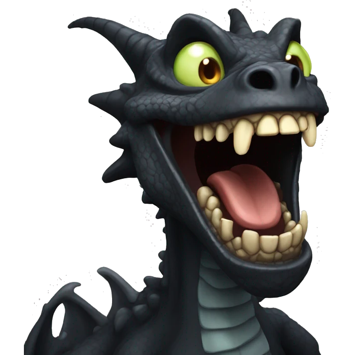 black dragon zombie laughs emoji