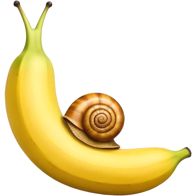 Snail and banana mix emoji