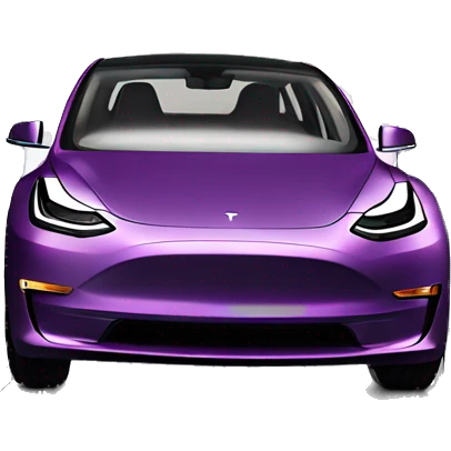 purple Tesla model 3 open door emoji