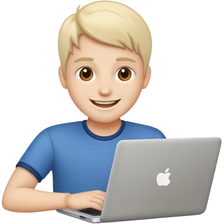 put it a laptopcreate a character and with hss laptop
 emoji