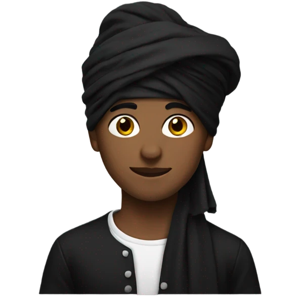 Boy with black turban emoji