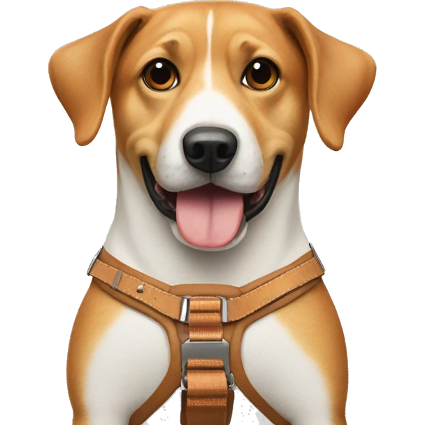 Loaf of bread in dog harness emoji