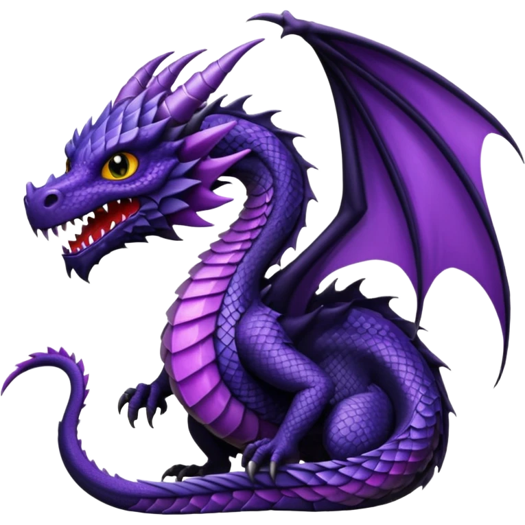 Black and Purple Dragon  emoji