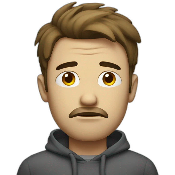 Depressed man emoji