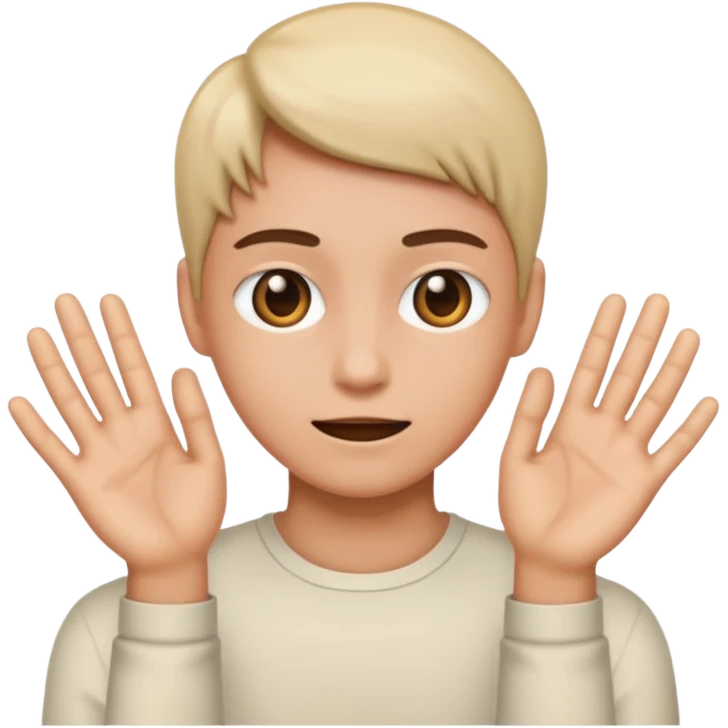 😝 with hands opening through  emoji