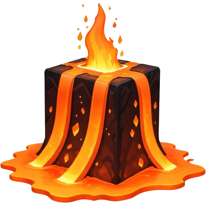 Minecraft lava block emoji