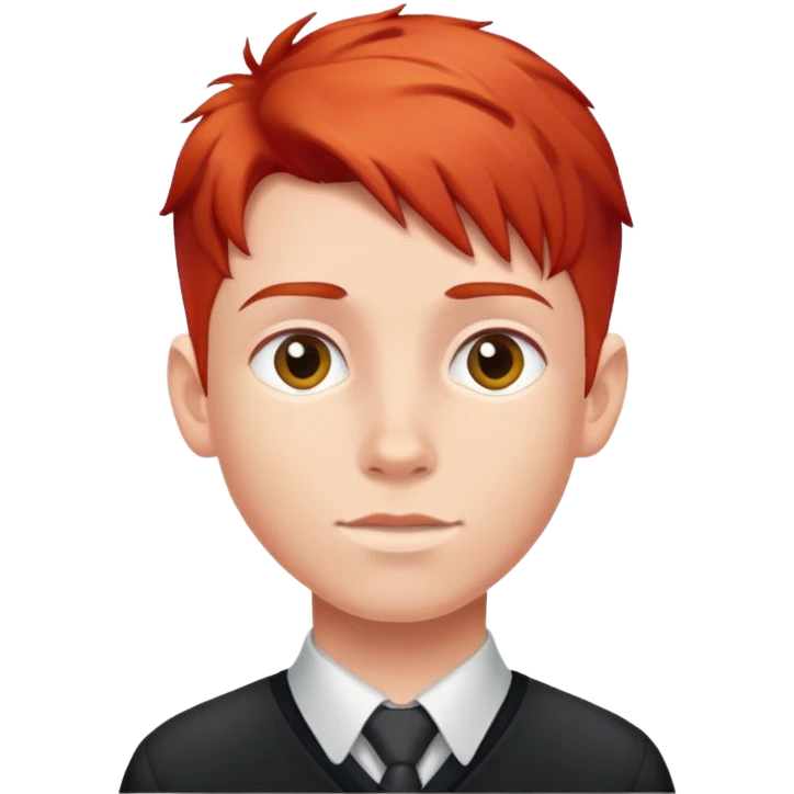 Школьник с рыжими волосами emoji