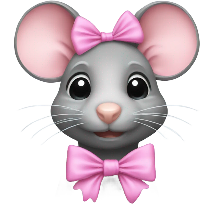rat with pink bows emoji