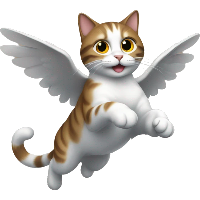 Flying cat emoji