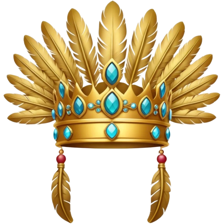 native crown with feathers emoji