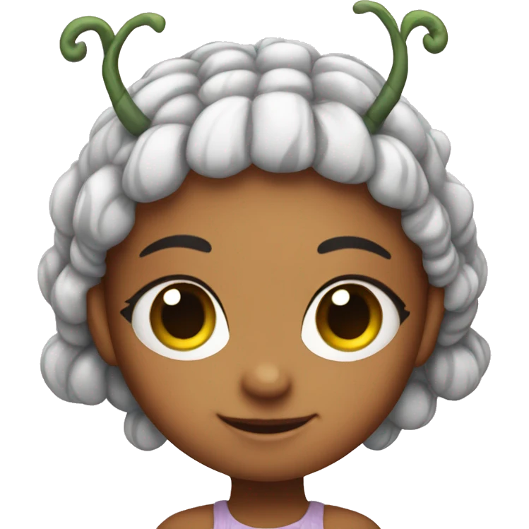 a cute bug that is a girly girl emoji