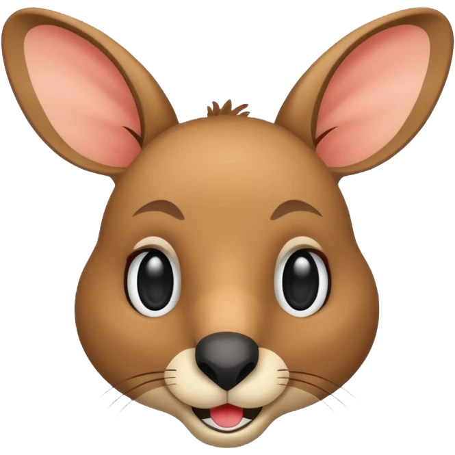 Flat design style kangaroo emoji