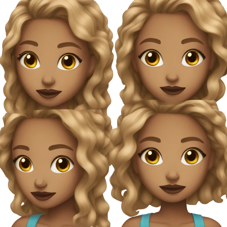 Boujee girl light brown hair emoji