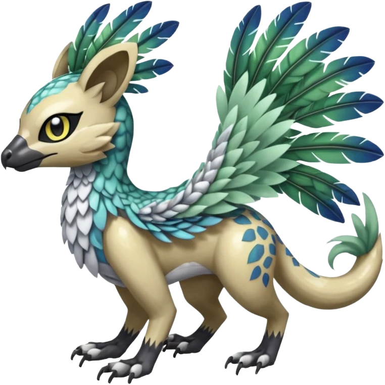 Meloetta-Garurumon-Trico-Pokémon-Fakémon-fusion-hybrid-creature emoji