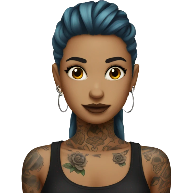 Tattooed girl emoji