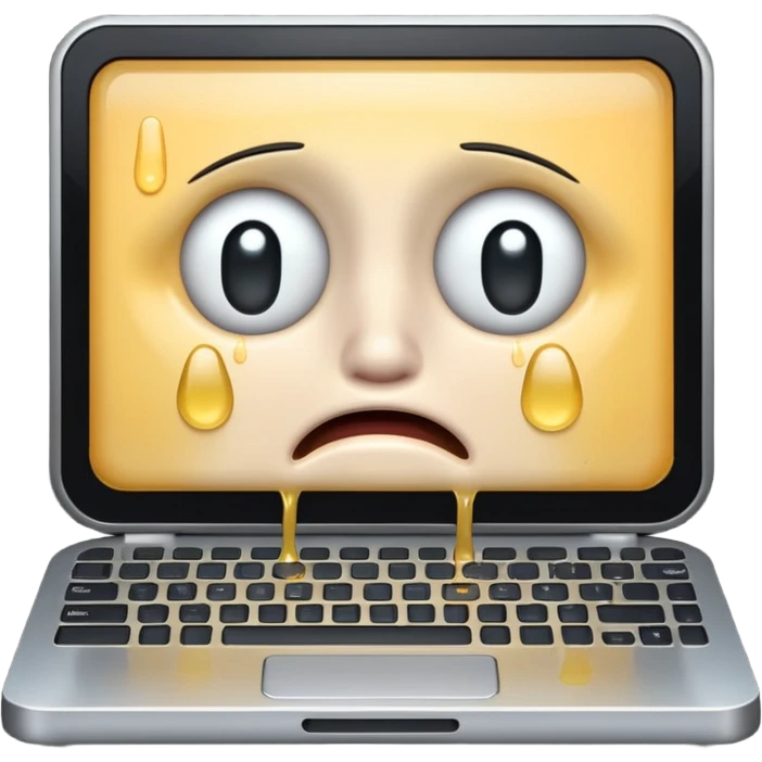 a computer crying emoji