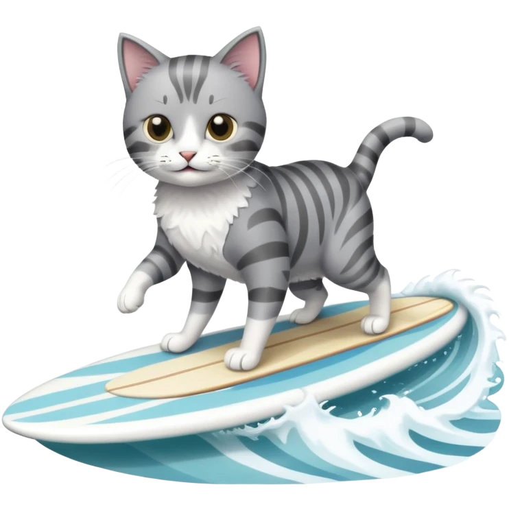 cat surfing  emoji