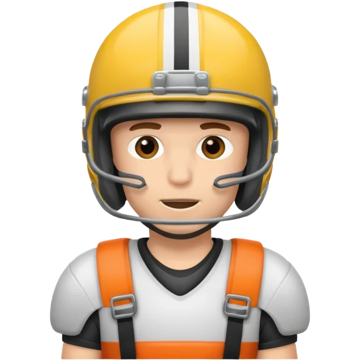 Football player with a seatbelt on them emoji