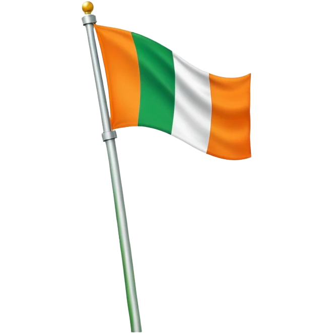 Irish flag on a pole emoji