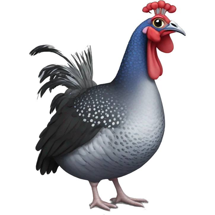 3 guinea fowl emoji