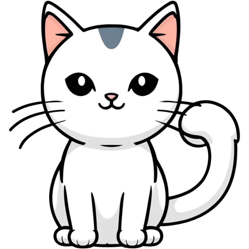 white cat emoji