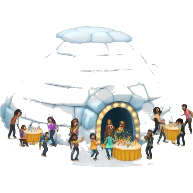 igloo party disco emoji