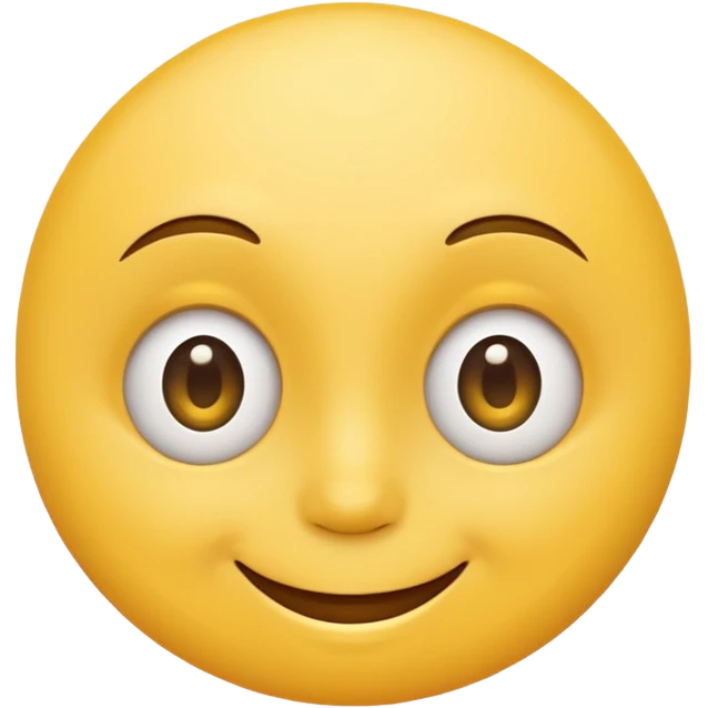 Emoji, yellow round smiling face, curved eyes narrow and snide emoji