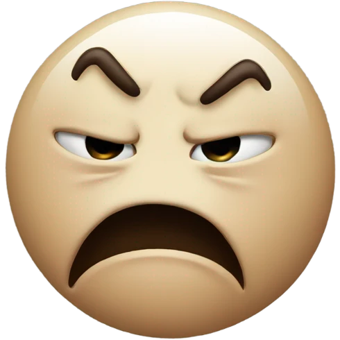 Angry face emoji giving kiss emoji